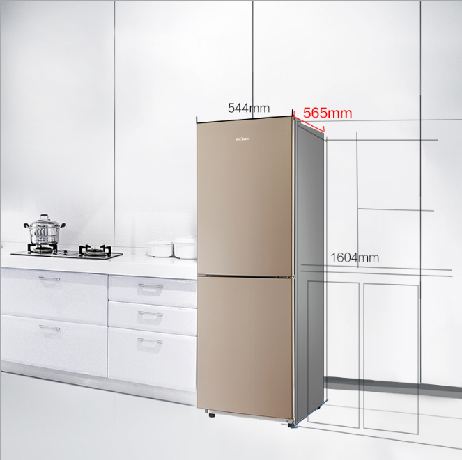 Midea/美的 BCD-190CM(E) 双开门电冰箱小型两门冷藏冷冻节能家用